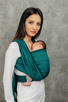 Basic Line Baby Sling Lenny Lamb - Little Herringbone Emerald