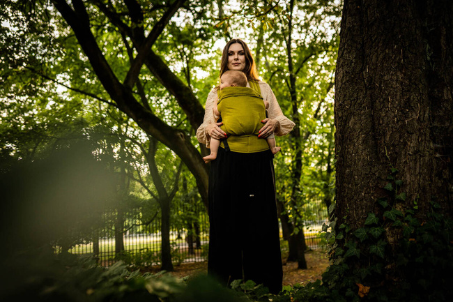 Nosidełko regulowane Qusy - Linen Olive