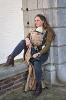 Chusta kółkowa Yaro Slings - Stellar Spongy Black Multicolor Glossy