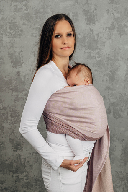 LennyLamb Ring Sling - Little Herringbone Baby Pink