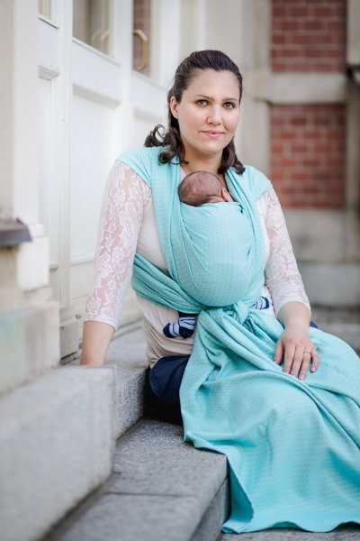 Chusta kółkowa/Ring Sling EverySlings Babyheart Ice Candy