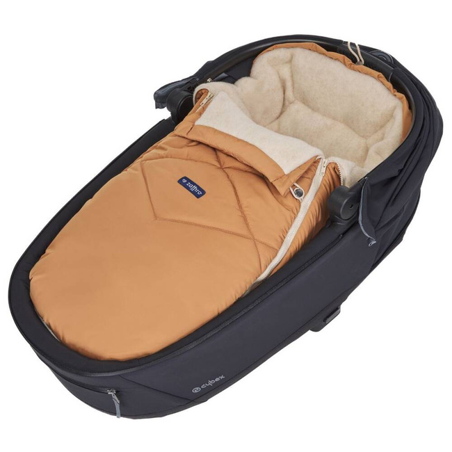 Zaffiro - Zaffiro Everest Stroller Sleeping Bag Beige Premium Wool + Black