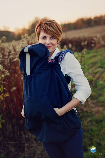 Osłonka Softshell na nosidełko Litle Frog - Navy