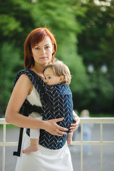 Baby carrier Kavka Multi-age denim braid