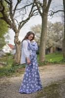 Chusta tkana Yaro Slings - Chamomile Trinity Purple Pine Tencel Confetti