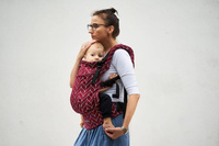 Baby carrier Kavka Multi-age: Burgundy Braid