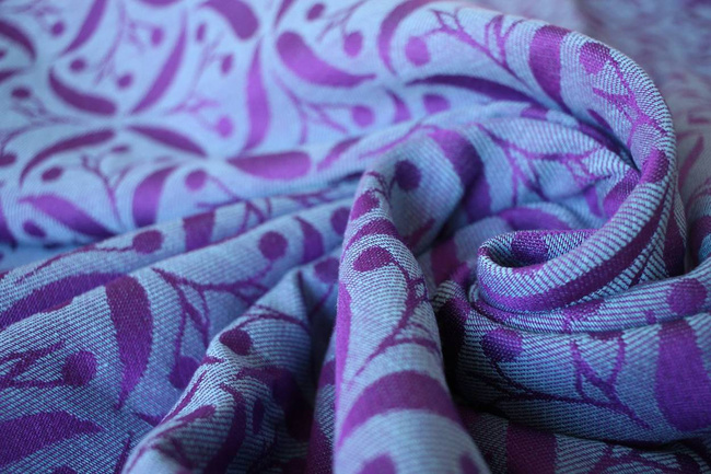 Woven Wrap Yaro Slings - Retro Berry Purple Mint Tencel