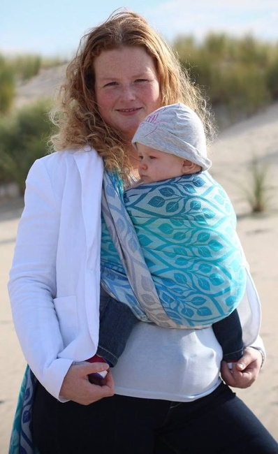 Woven wrap Yaro Slings - La Vita Aqua Grad Natural Kapok