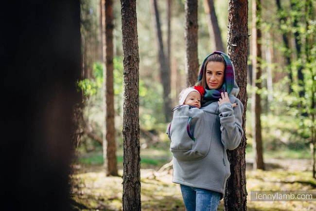 Babywearing Sweatshirt 3.0 - Black with Rainbow Lotus - size L