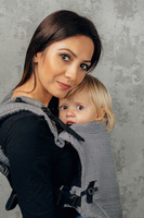 LennyLamb Baby carrier: LennyUpGrade: Litte Herringbone Ombre Grey