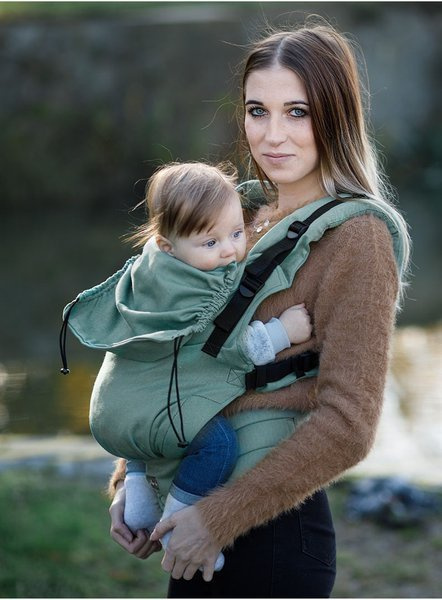 Kinder Hop Multi Grow Carrier: Little Herringbone Turquoise