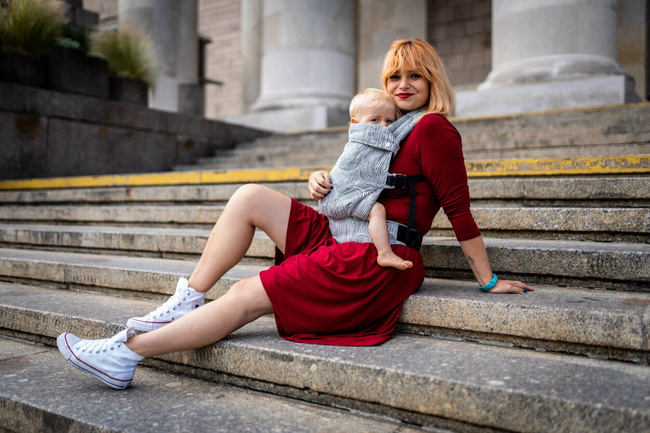 Nosidło regulowane Qusy -Sand Stories Goose Tencel