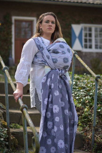 Chusta tkana Yaro Slings - Chamomile Trinity Purple Pine Tencel Confetti