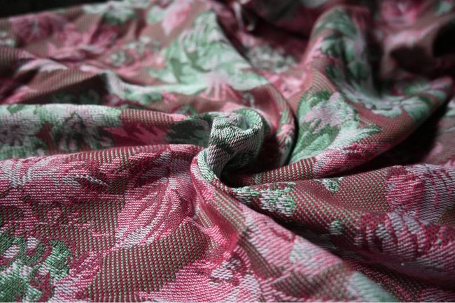 Szal Yaro Slings - La Peonia Trinity Fuchsia Green Tencel