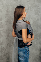 Nosidło hybrydowe LennyLamb - Ombre Jodełka Szara