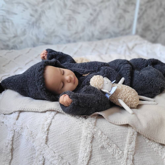 Zaffiro - Woolen Romper Suit - Wool Lamb Graphite