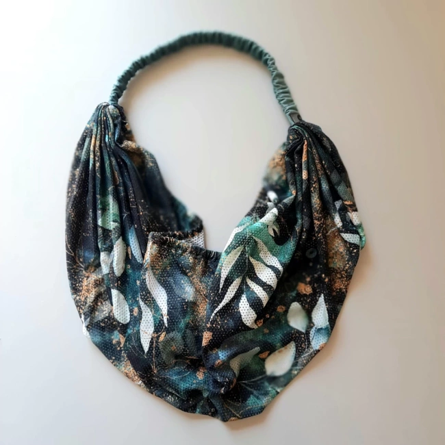 Multifunctional Gold Dust Black Scarf