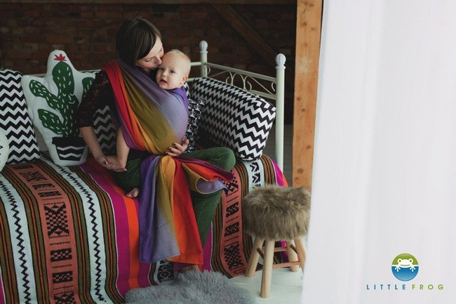 Woven wrap Little Frog Aura in Love