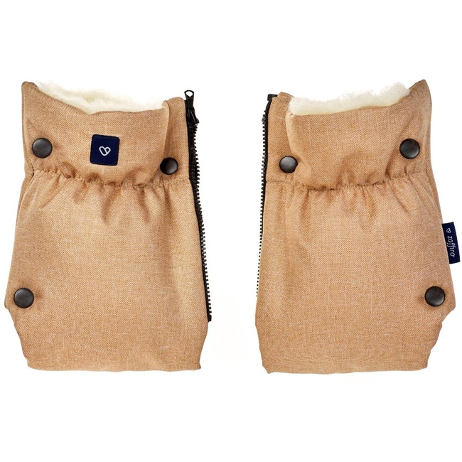 Two-Part Stroller Handmuffs 2-in-1 Wool – Beige Mélange