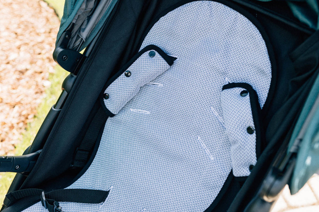 LennyLamb Anti-sweat pram liner (for a stroller) - Little Herringbone Grey