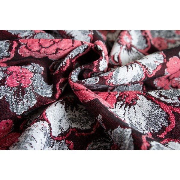 Woven wrap Yaro Fiori Ultra Red Black White 