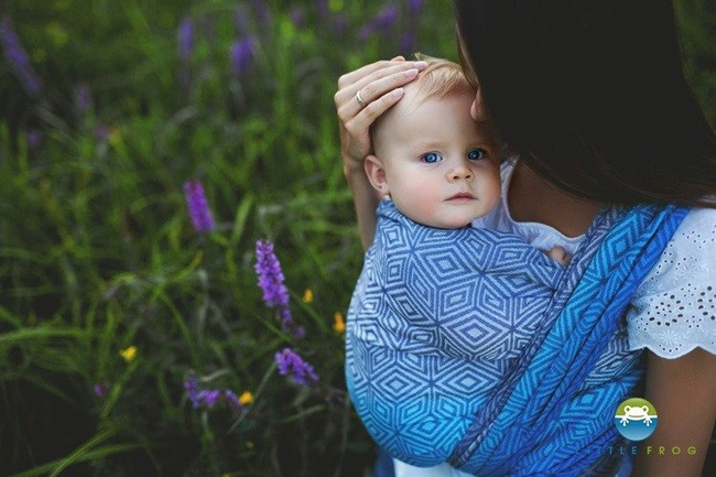 Chusta tkana Little Frog Rocky Coast Cube