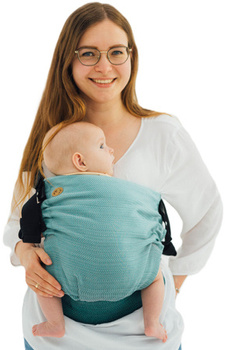Baby Carrier LennyLamb LennyHip - Little Herringbone Ombre Green