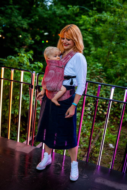 Nosidełko Qusy - Sand Stories Polka Tencel