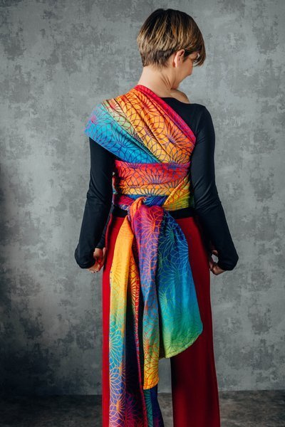 Chusta tkana LennyLamb - Lotos Tęczowy