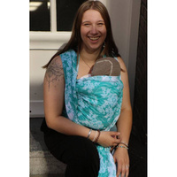 Chusta tkana Yaro Slings - Anemone Trinity Emerald Linen Seacell