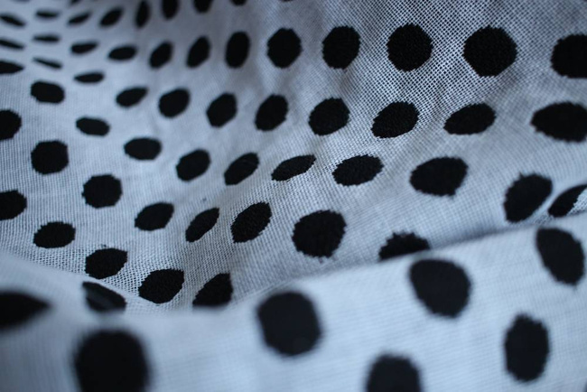 Woven Wrap Yaro Slings - Polka Dot Contra Black White