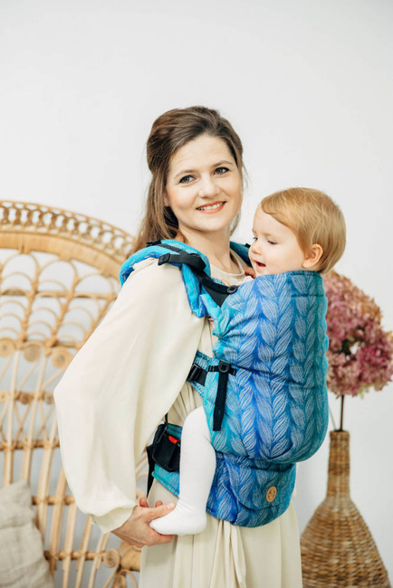 Baby carrier LennyLamb LennyGo - Tanglet - Blue Reed