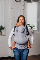 Baby carrier LennyLamb - LennyGo Basic Line Little Herringbone Grey Toddler