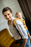 Nosidełko regulowane Qusy - Sand Stories Mustard