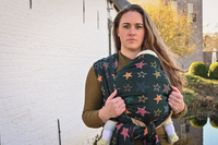 Chusta kółkowa Yaro Slings - Stellar Spongy Black Multicolor Glossy