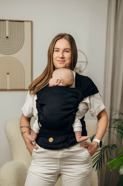 Nosidło hybrydowe LennyLamb - Jodełka Czarny Heban