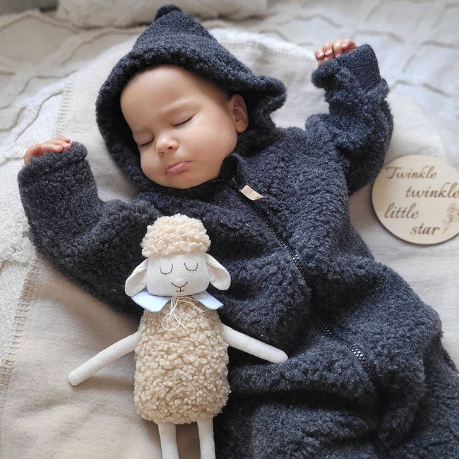 Zaffiro - Kombinezon Nevada 100% wełna - Baranek Graphite