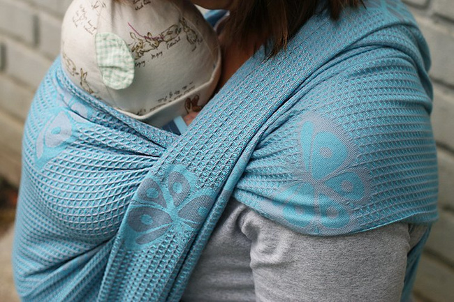 Chusta tkana Sensimo Slings - Happy Butterfly Turkisa