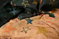 Chusta kółkowa Yaro Slings - Stellar Spongy Black Multicolor Glossy