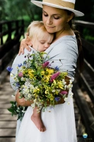 Chusta tkana Little Frog - Linen Silver Wildness