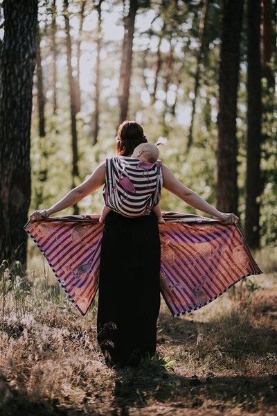 Chusta tkana Sensimo Slings - Flamingos Rich