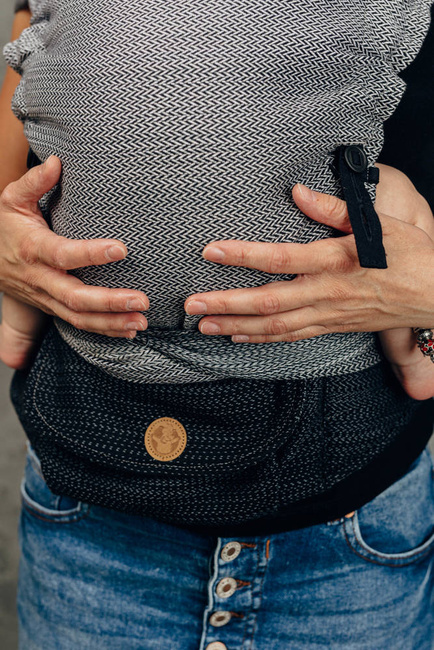 Nosidło hybrydowe LennyLamb - Ombre Jodełka Szara