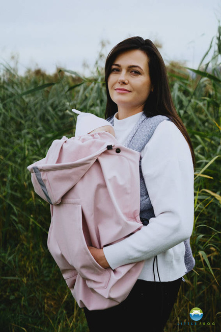 Osłonka Softshell na nosidełko Litle Frog - Pink