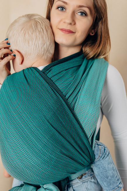 Basic Line Baby Sling LennyLamb - Little Herringbone Ombre Green