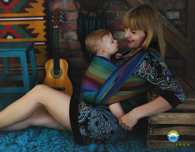 Chusta tkana Little Frog Ciemny Spektrolit