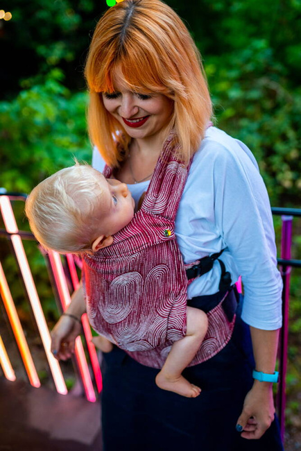 Nosidełko Qusy - Sand Stories Polka Tencel