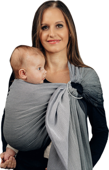 LennyLamb Ring Sling - Little Herringbone Ombre Grey
