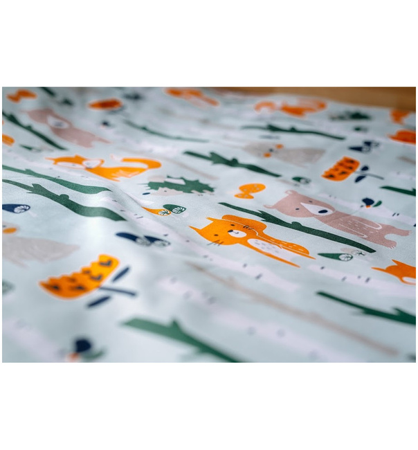 Minky Fleece Blanket (Orange Forrest) 80x100 cm