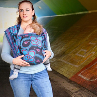 Chusta tkana Yaro Waltz Duo Black Blue Red