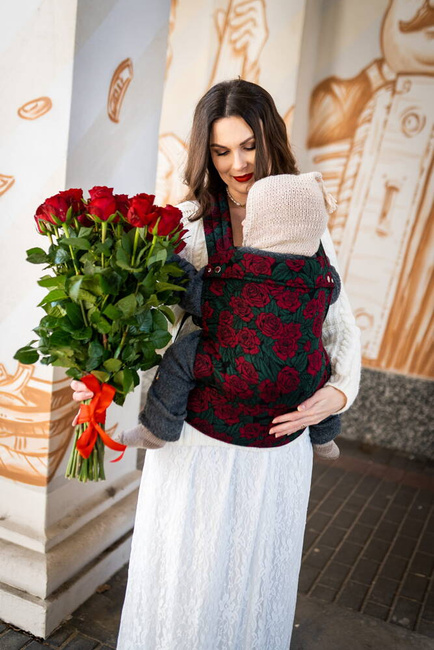 Qusy carrier / She liked Roses - adjustable ergonomic carrier 